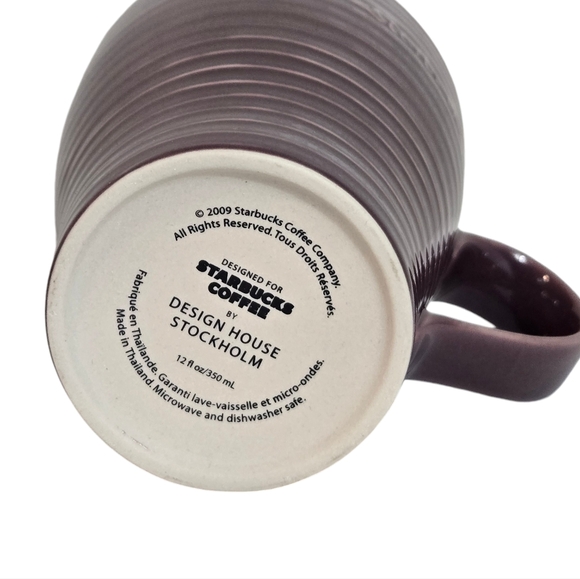 Starbucks 2009 Eggplant Ribbed Mug Set - Design House Stockholm Collection - Picture 5 of 7